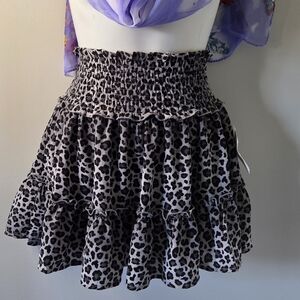 Altar'd State Leopard Cheetah Print Mini Skirt Sz XS NWT